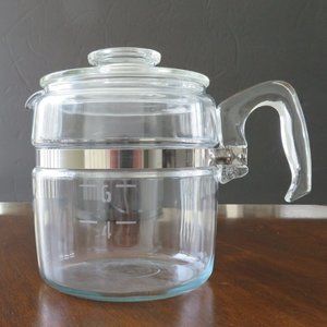Vintage Pyrex 6 cup Coffee pot - Pot and Lid Only
